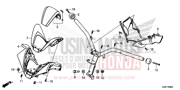 LENKERGRIFF/GRIFFABDECKUNG von Forza 300 CRESCENT BLUE METALLIC (PB412) von 2019